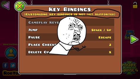 How to use custom keybindings in Geometry Dash .